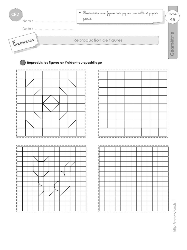 Reproduction de figures en géométrie CE2 | PDF
