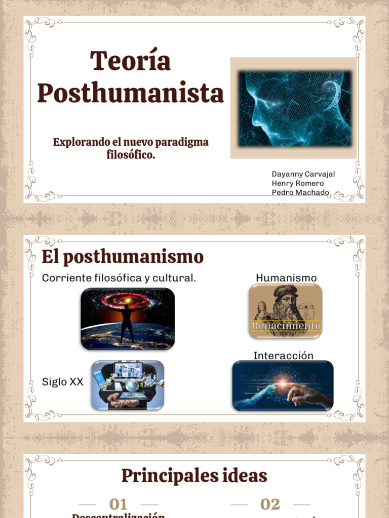 Posthumanismo Diapo | PDF | Cyborg | Educación en artes liberales