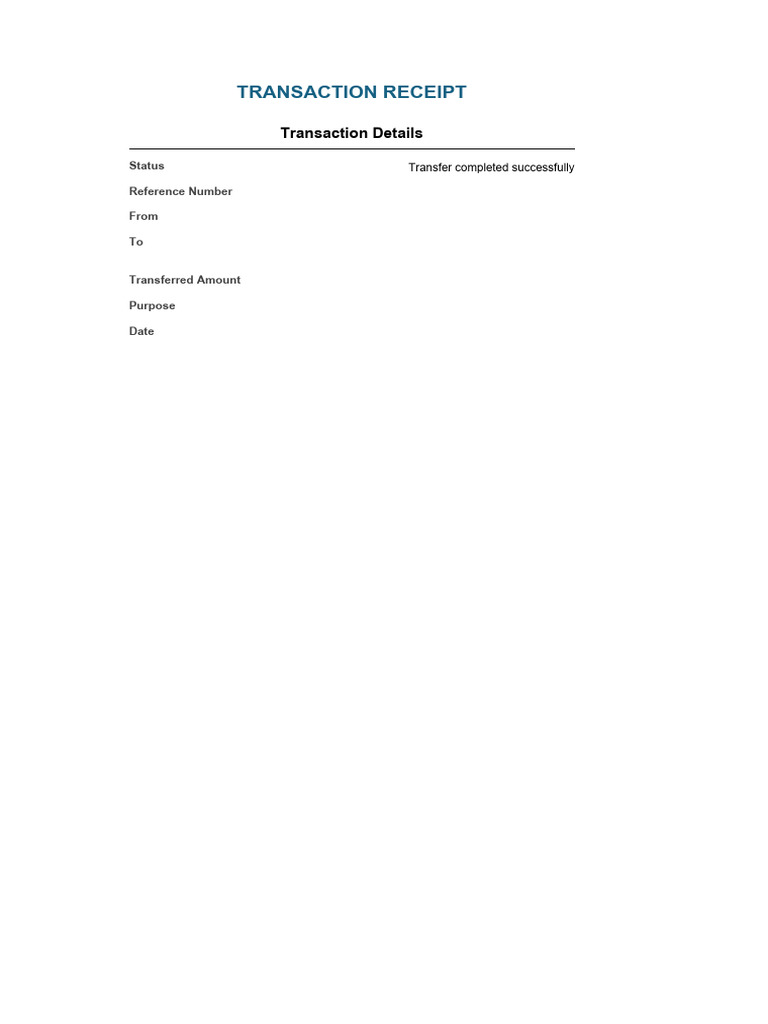 Successful Transfer Receipt - INR 1,000 | PDF