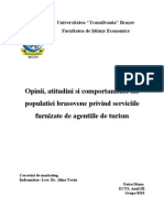 Opinii Atitudini Si Comportamente Ale Populatiei Brasovene Cu Privire La Serviciile Furnizate de Agentiile de Turism WWW - Student-Info