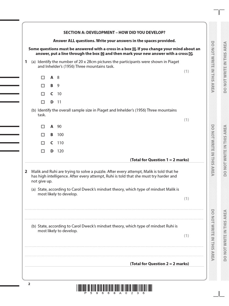 Developmental Psychology Assessment Guide | PDF | Psychological ...