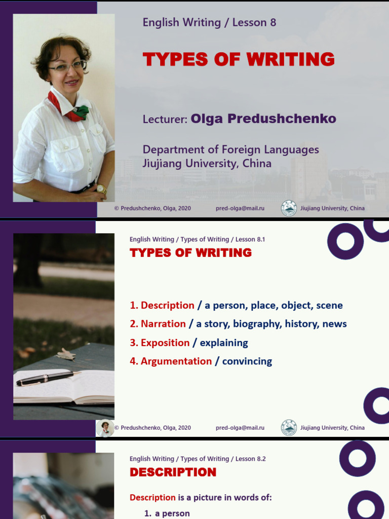 Lesson 8 TypesofWriting EnglishWriting2020 | PDF | Inductive Reasoning ...