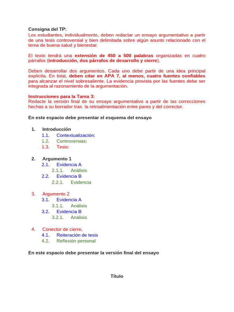 FORMATO de TP 35 - (Versión Final Del Ensayo) | PDF | Escritura | Ensayos