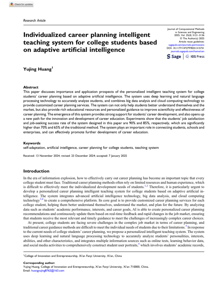 AI-Driven Career Planning for Students | PDF | Artificial Intelligence ...