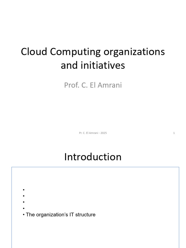 Cloud Computing Organizations Initiatives 2 | PDF | Cloud Computing ...