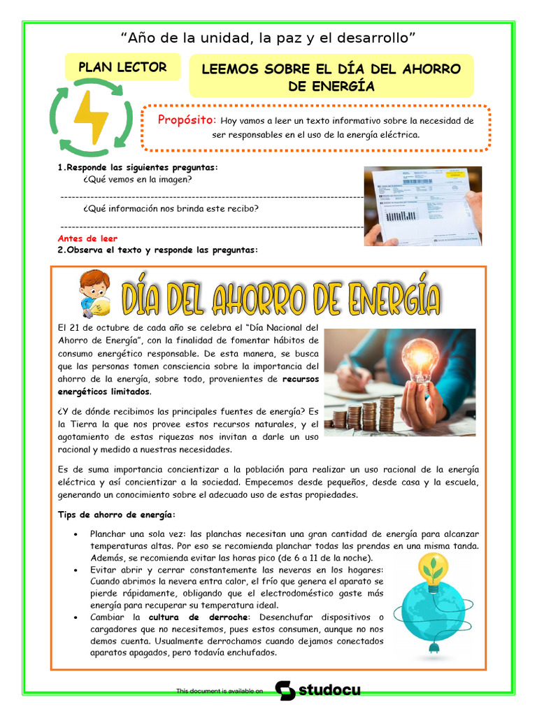 Día Del Ahorro de Energía-2-5 | PDF | Uso eficiente de energía