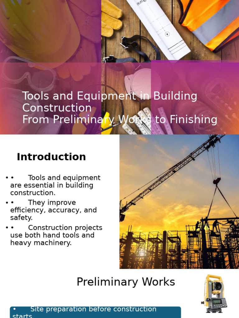 Essential Tools for Building Construction | PDF | Concrete | Drill