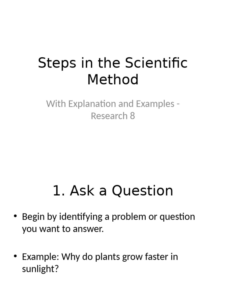Steps of the Scientific Method Explained | PDF | Hypothesis | Experiment