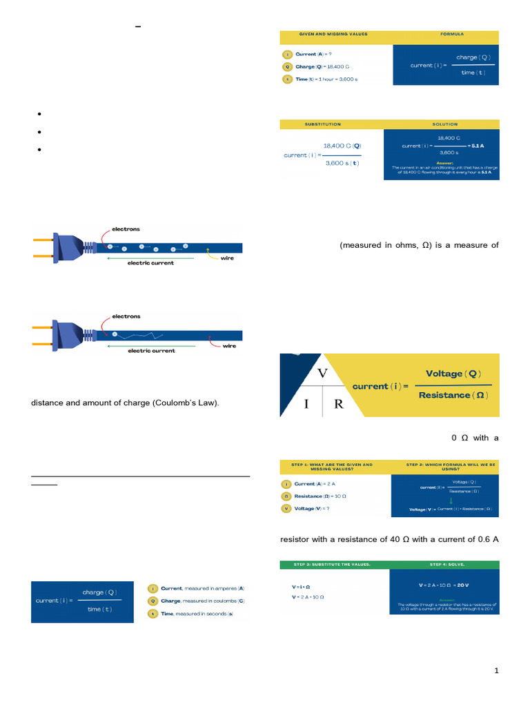 Electricity Principles and Sources Guide | PDF | Electric Current ...