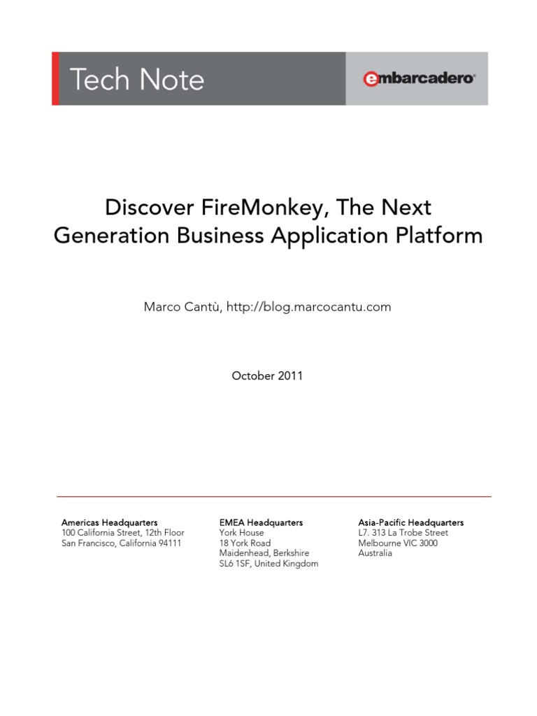 FireMonkey: Next-Gen App Development | PDF | Xcode | Ios