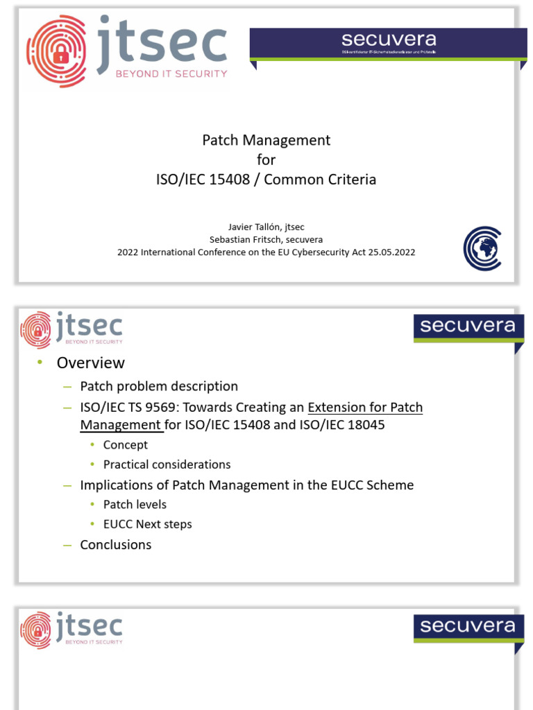 Patch Management for ISO/IEC 15408 | PDF | Systems Engineering ...