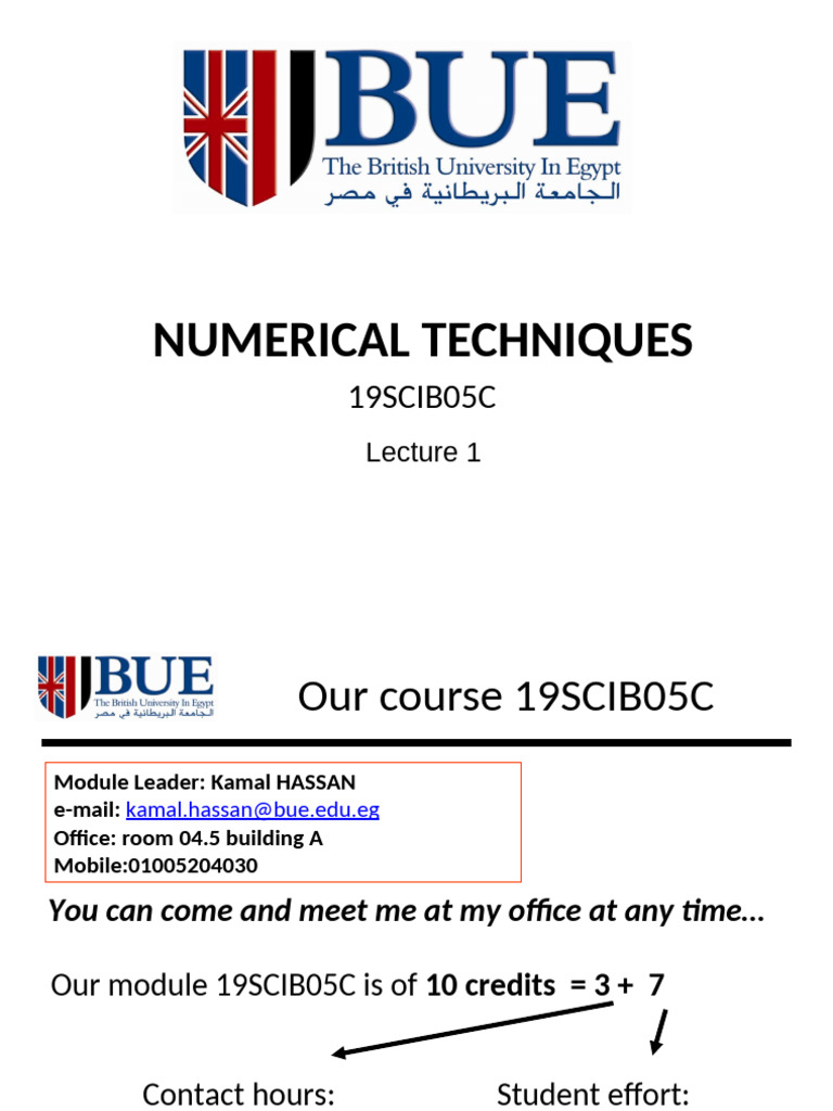 Numerical Methods Course Overview | PDF | Numerical Analysis | Mathematics
