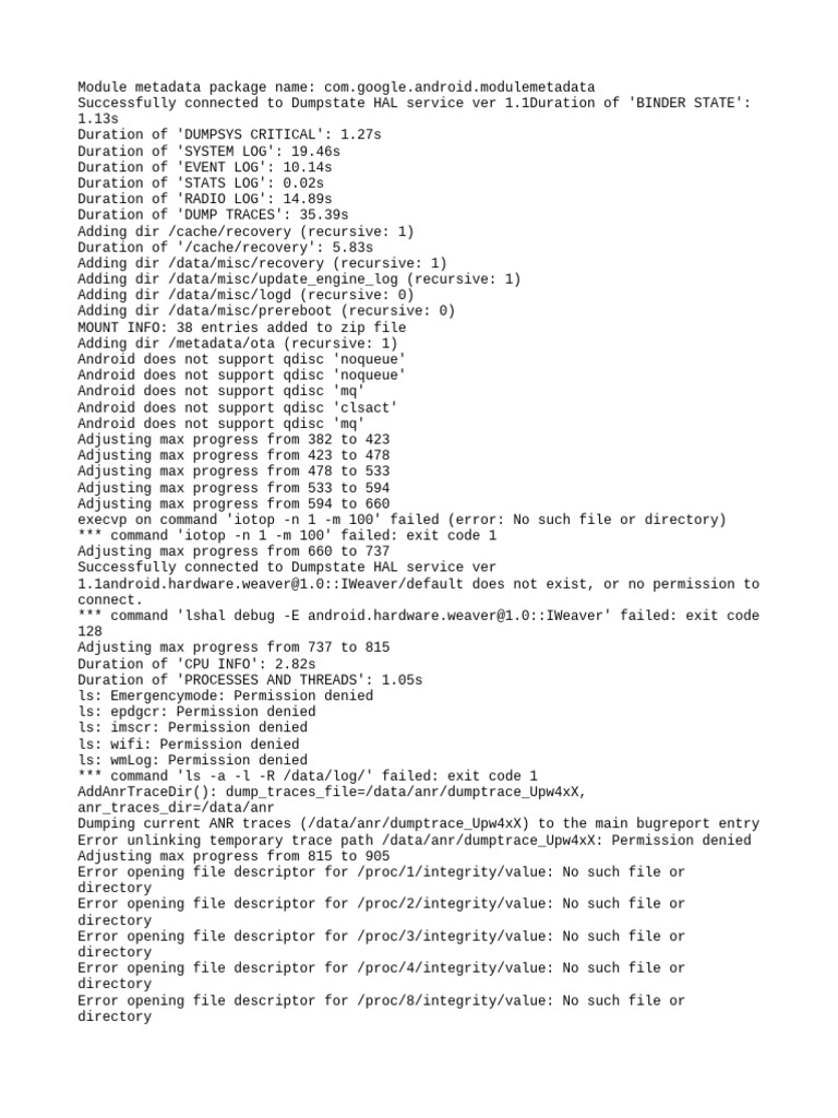 Dumpstate 2025 06 03 18 00 56 Dumpstate - Log 7861 | PDF | Unix ...