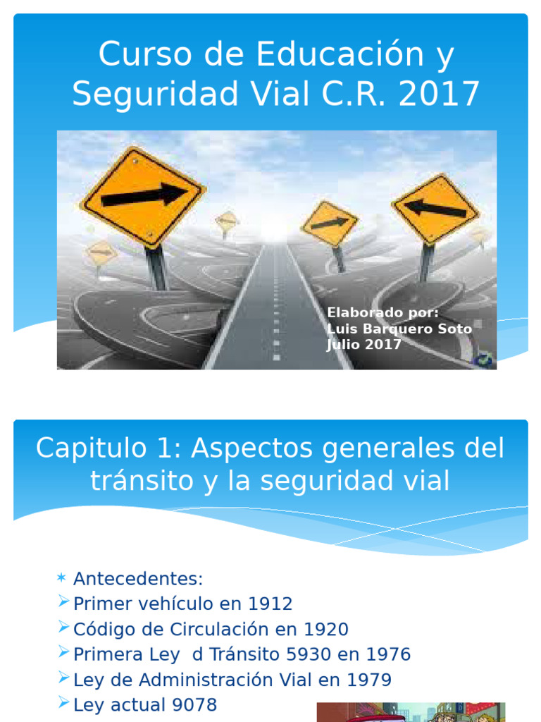 Curso de Educación y Seguridad Vial 2017 | PDF | Tráfico | Semáforo