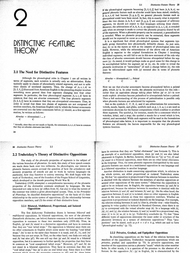 Distinctive Feature Theory Explained | PDF | Vowel | Phonetics
