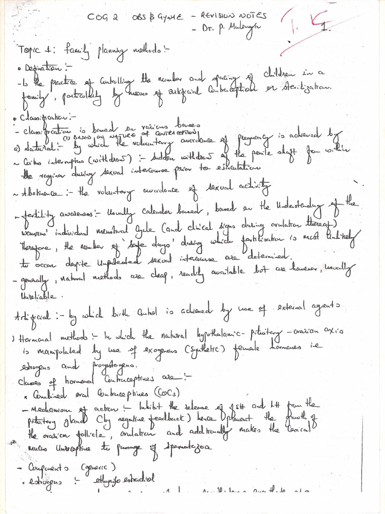 OBS NOTE DR P Mulenga | PDF