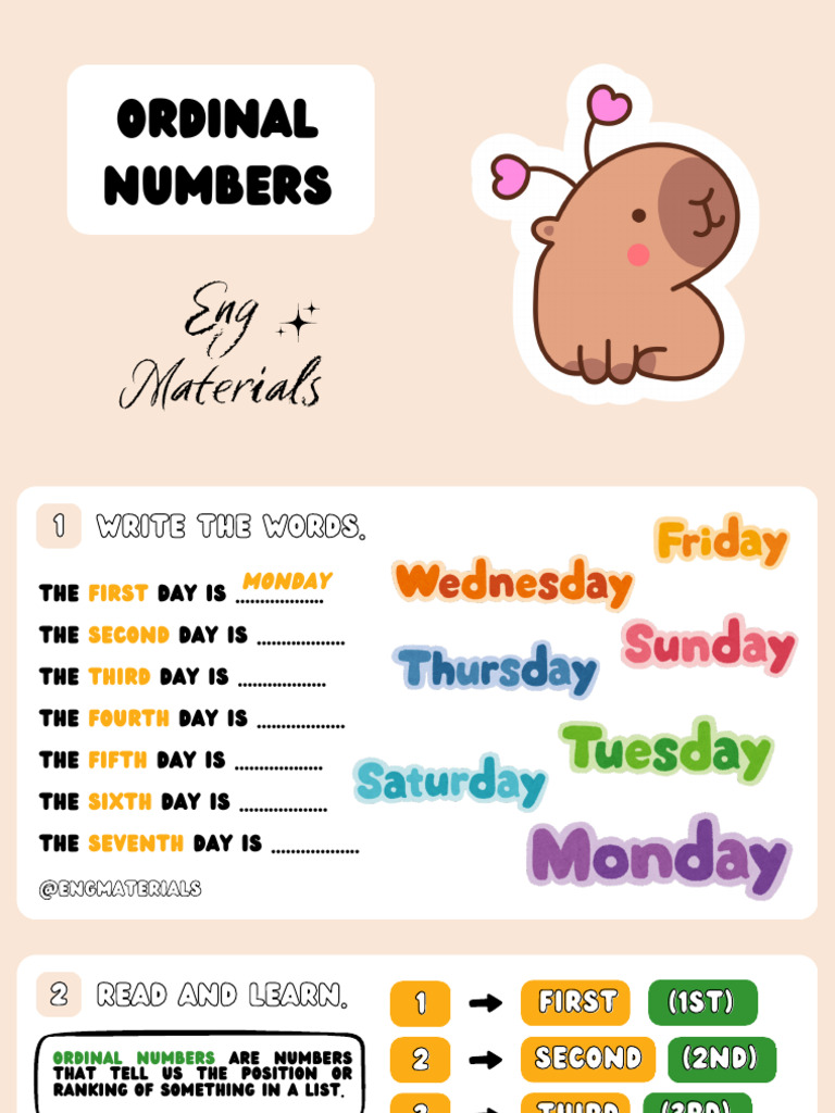 Understanding Ordinal Numbers | PDF