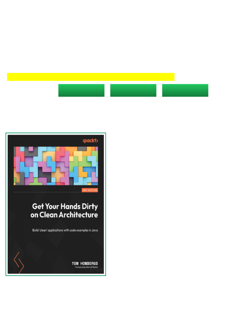 Get Your Hands Dirty on Clean Architecture Build clean applications ...