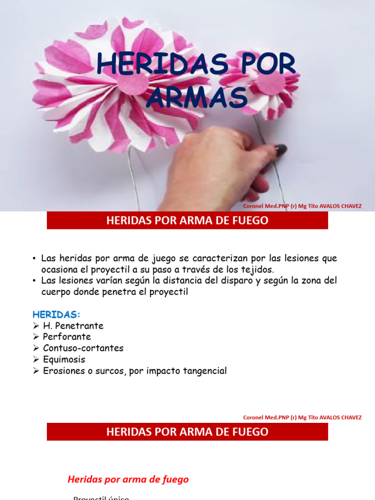 5° Heridas Por Arma de Fuego y Arma Blanca | PDF | Pólvora | Armas de fuego
