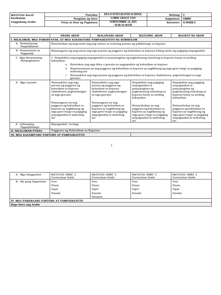 GMRC 2 - Q3 - Week 3 - V | PDF