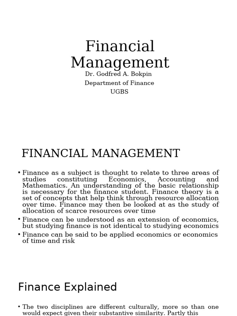 Understanding Financial Management Basics | PDF | Bonds (Finance ...