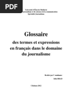 Download Glossaire des termes et expressions en franais dans le domaine du journalisme  by Iulia Brad SN95398372 doc pdf