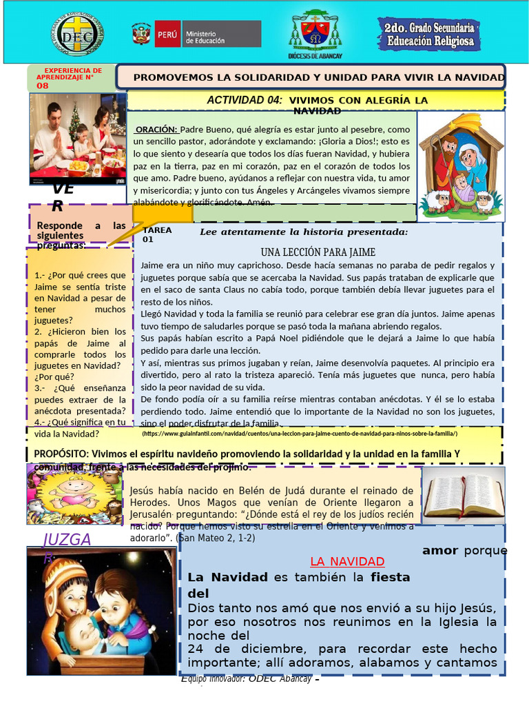 Navidad: Solidaridad y Unidad Familiar | PDF | Navidad | Natividad De Jesus