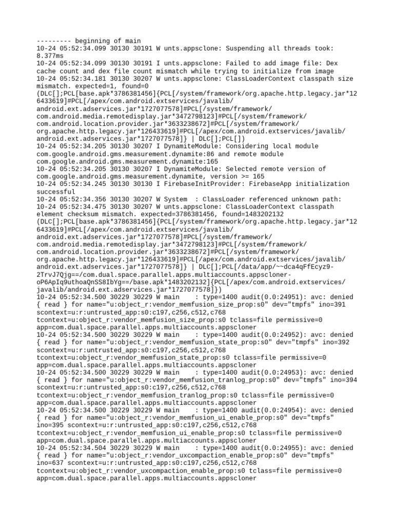 App Cloner Initialization Errors | PDF | Android (Operating System ...