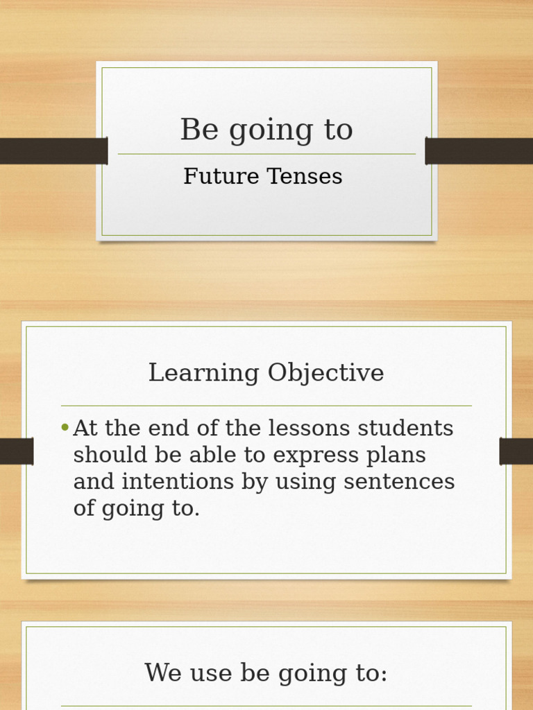 Future Tenses: Using 