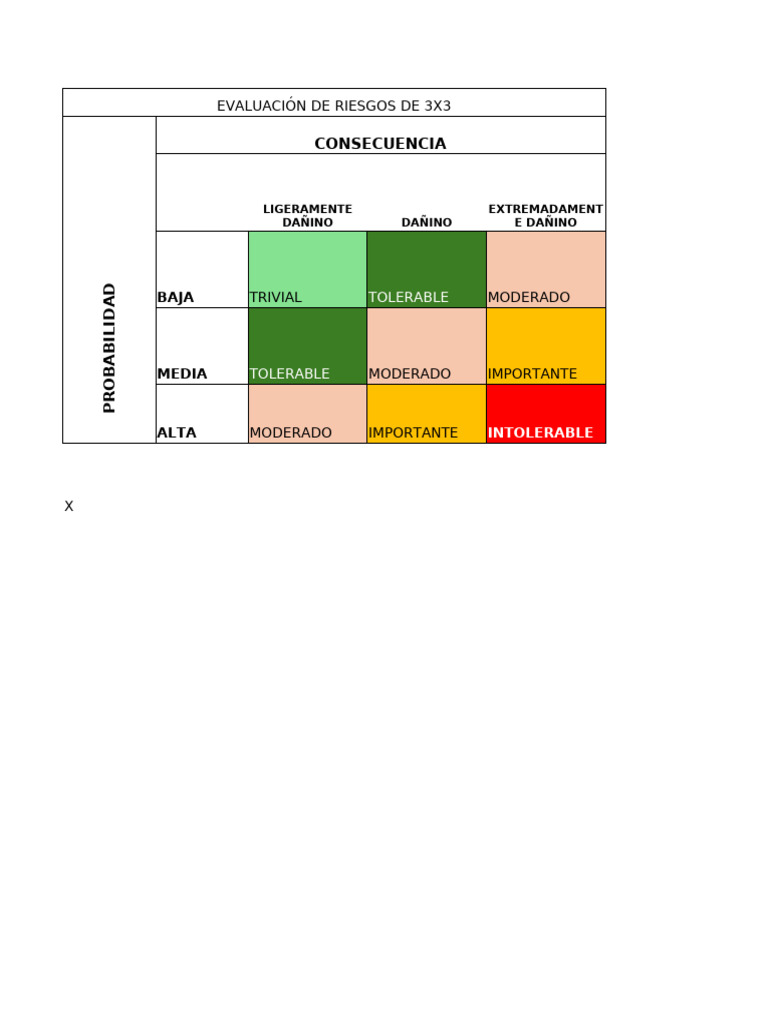 Evaluación de Riesgos 3x3 en Seguridad | PDF