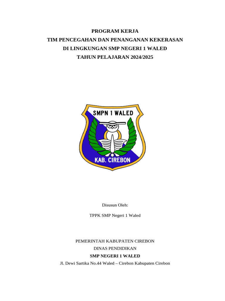Program Penanganan Kekerasan SMP Waled | PDF