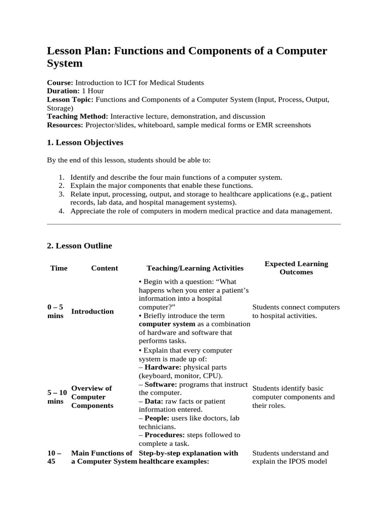 Lesson 5 | PDF | Computer Data Storage | Input/Output
