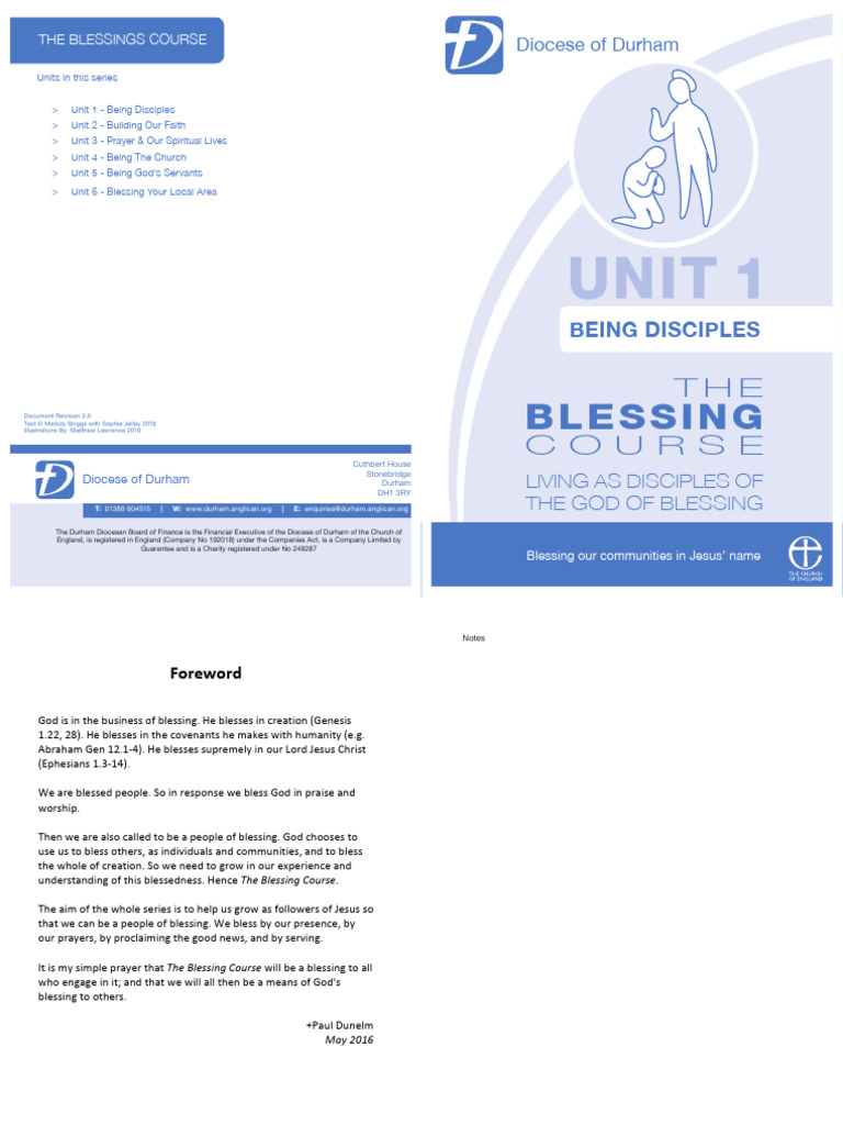 Blessing Course: Discipleship Guide | PDF | Jesus | God The Father