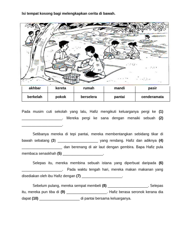 Isi Tempat Kosong Bergambar 2 | PDF