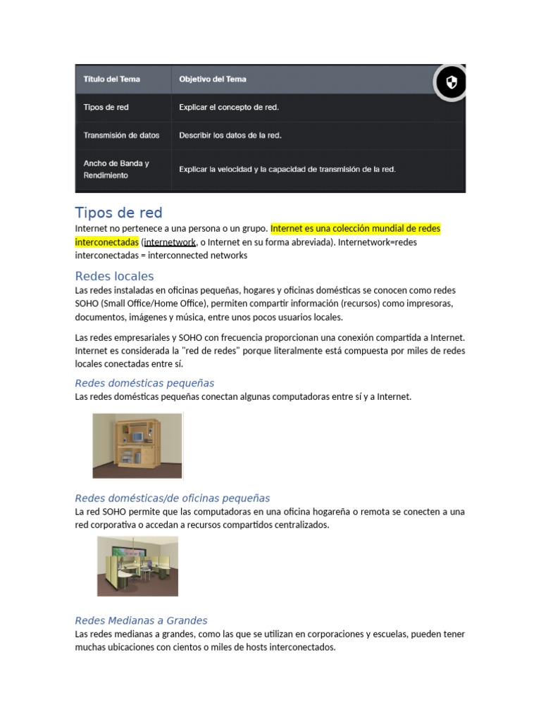 Tipos de Redes y Dispositivos Conectados | PDF | Red de computadoras ...
