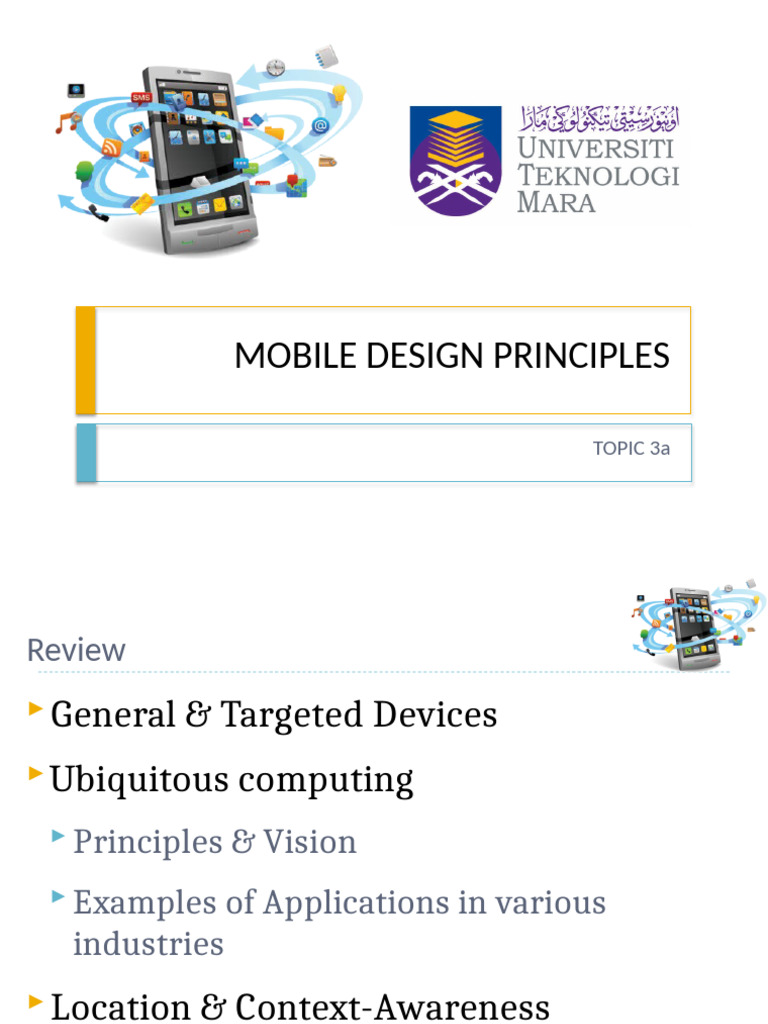 3 - Topic 3a - Mobile Design Principles | PDF | Mobile App | Cross ...