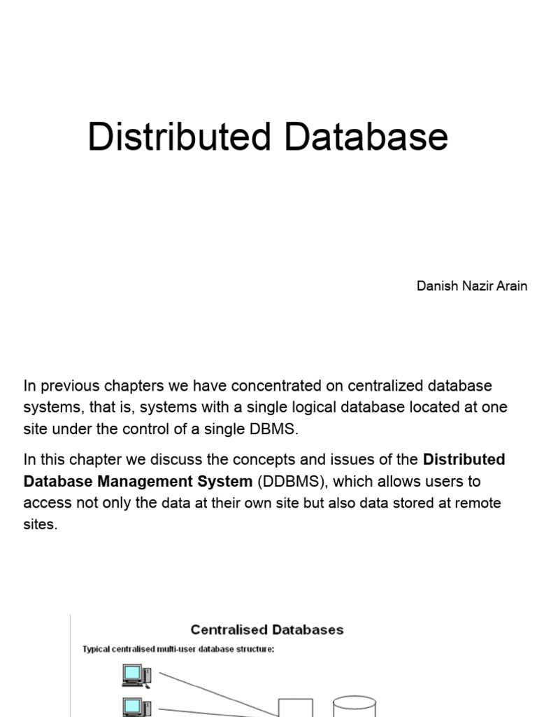 Understanding Distributed Database Systems | PDF | Databases | Computer ...