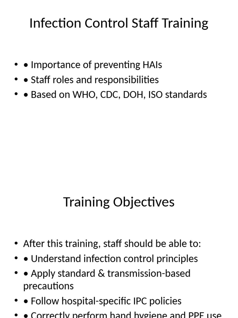 Infection Control Training for Staff | PDF | Health Sciences | Clinical ...