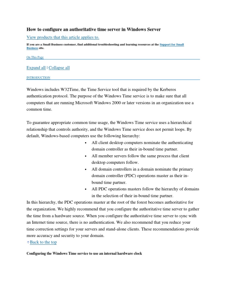 How To Configure An Authoritative Time Server in Windows Server PDF