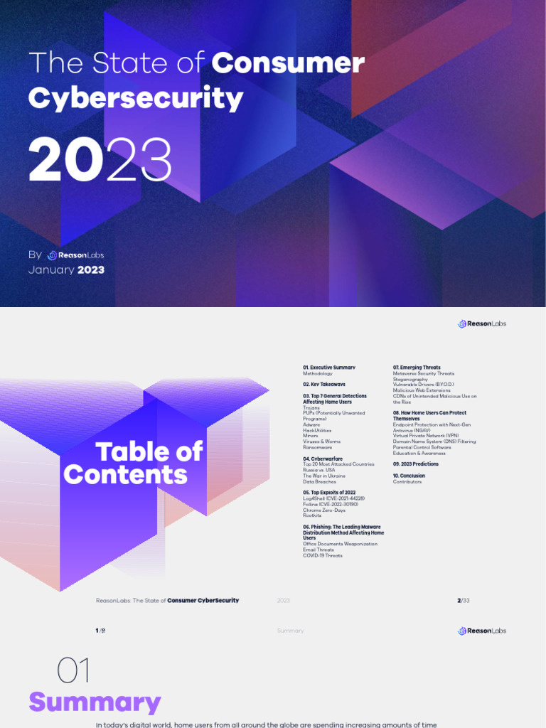 2023 Consumer Cybersecurity Report | PDF | Malware | Security