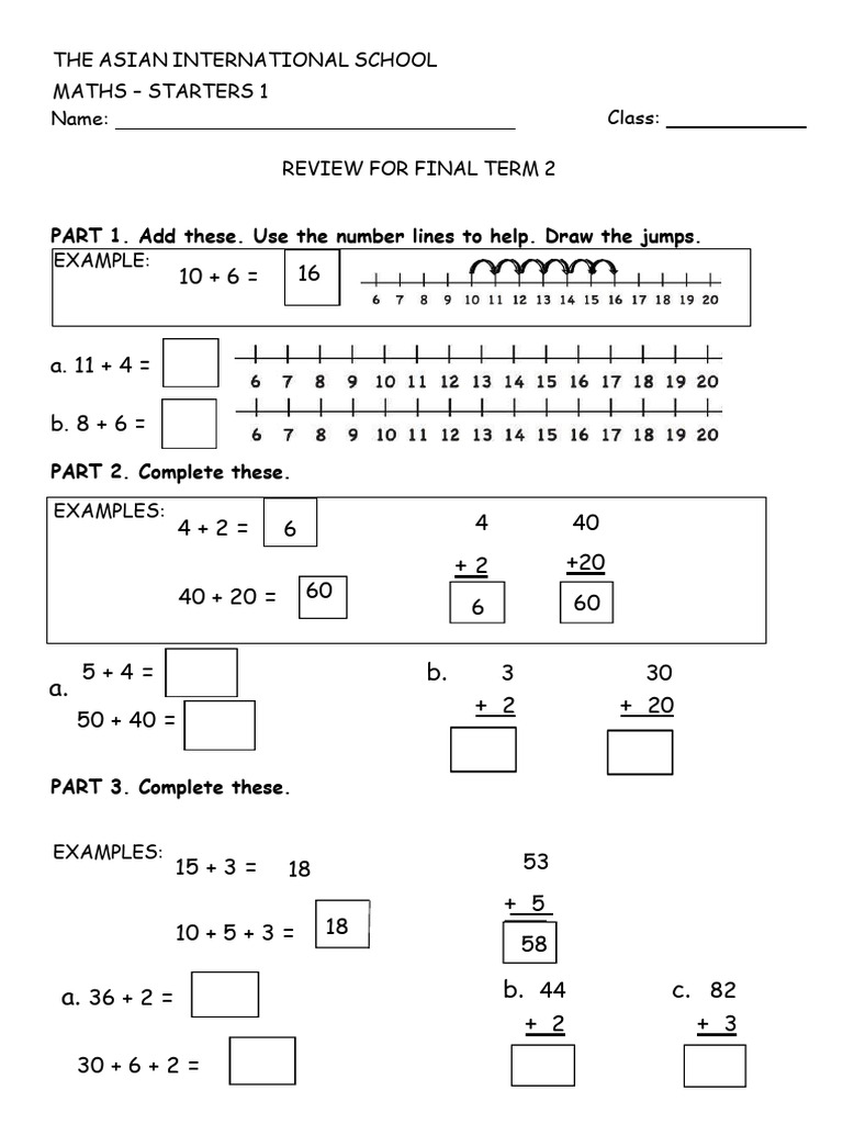 Final Term 2 Maths Review Worksheet | PDF | Chess Theory | Chess