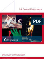 MA Devised Performance Leaflet 2010