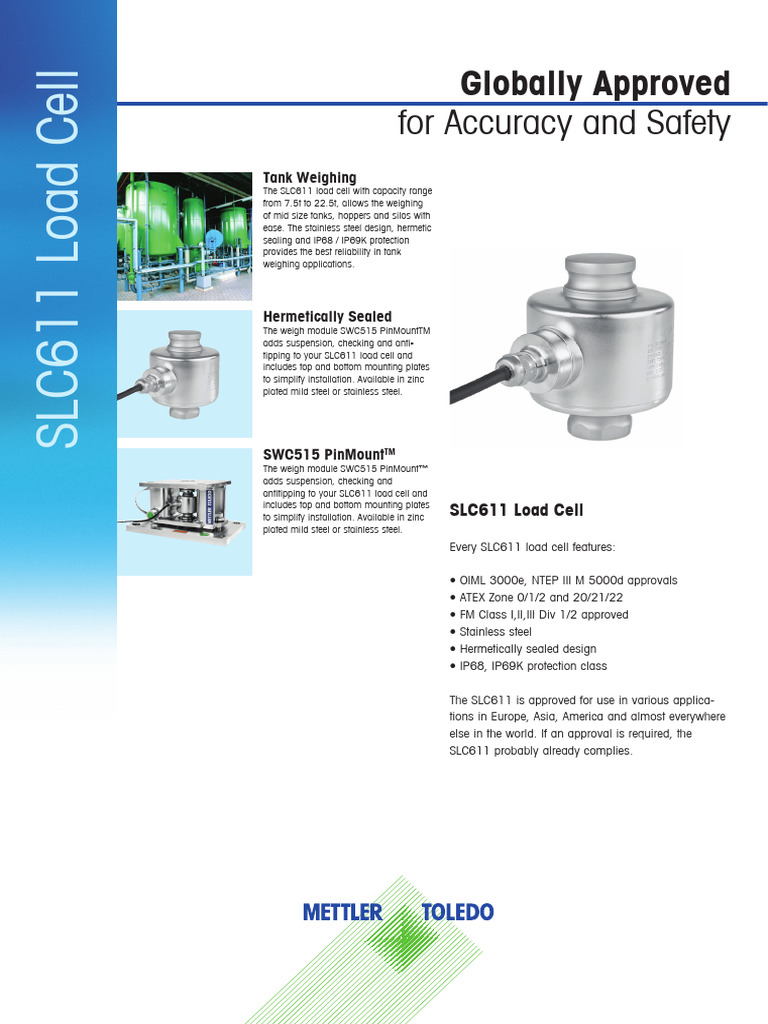 SLC611 Load Cell Specifications & Approvals | PDF | Electrical Engineering