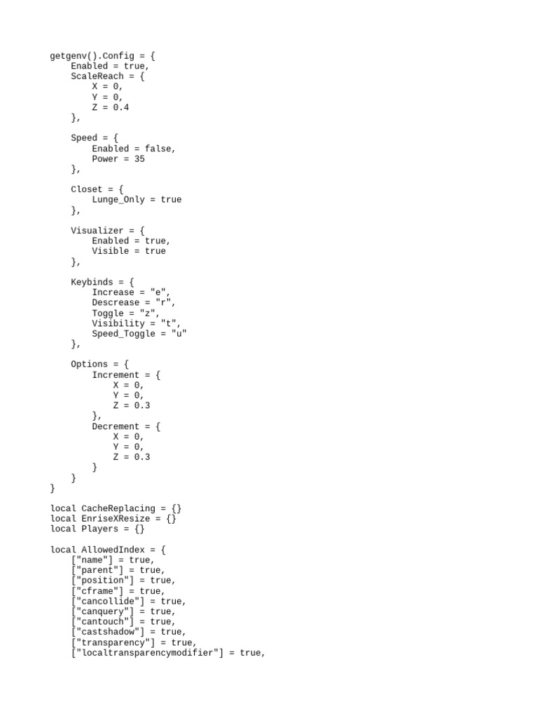 Roblox Script Configuration Guide | PDF | Computing | Software