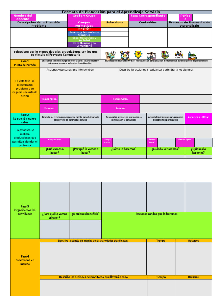 Formato de Planeación para El As | PDF | Planificación | Aprendizaje