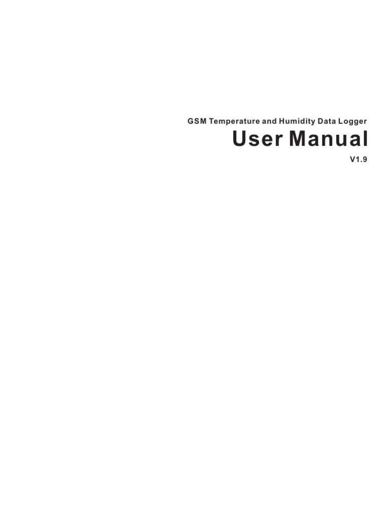GSM Temperature & Humidity Logger Manual | PDF | Usb | Personal Computers