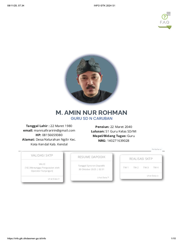 Info GTK 2024 M. Amin Nur Rohman | PDF