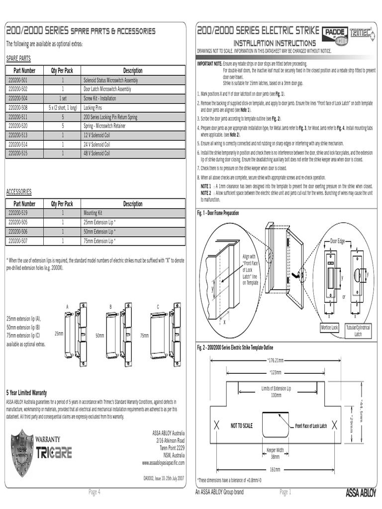 5.3.4 .2 Door Electric Strikes_Installation | PDF | Door | Manufactured ...