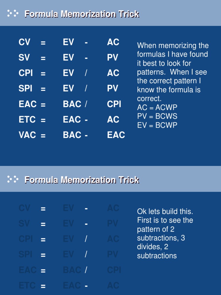 Project Management Formula Guide | PDF