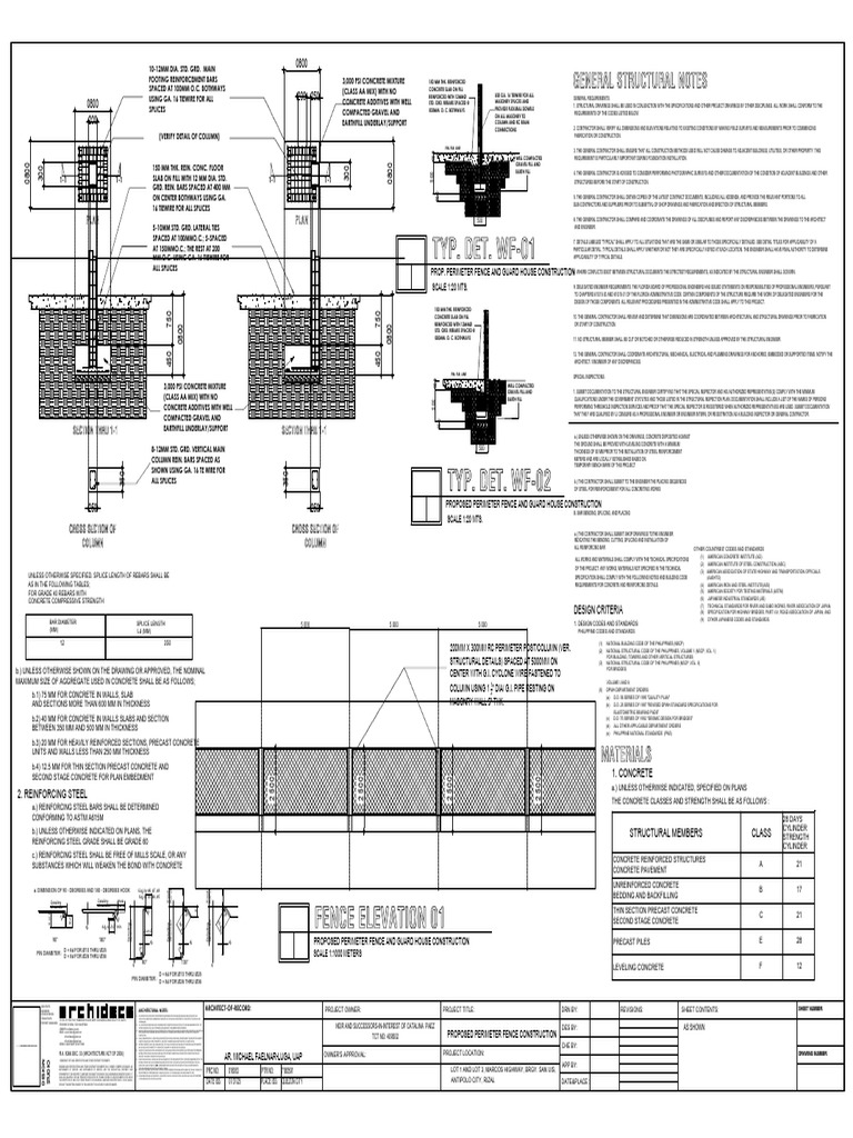 ST 1 Fence Plan-Model - PDF TCT 409502 | PDF | Materials | Building ...